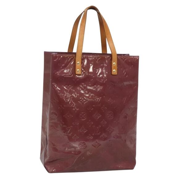 LOUIS VUITTON Monogram Vernis Reade MM Hand Bag Purple Viole M91087 - Picture 1 of 16